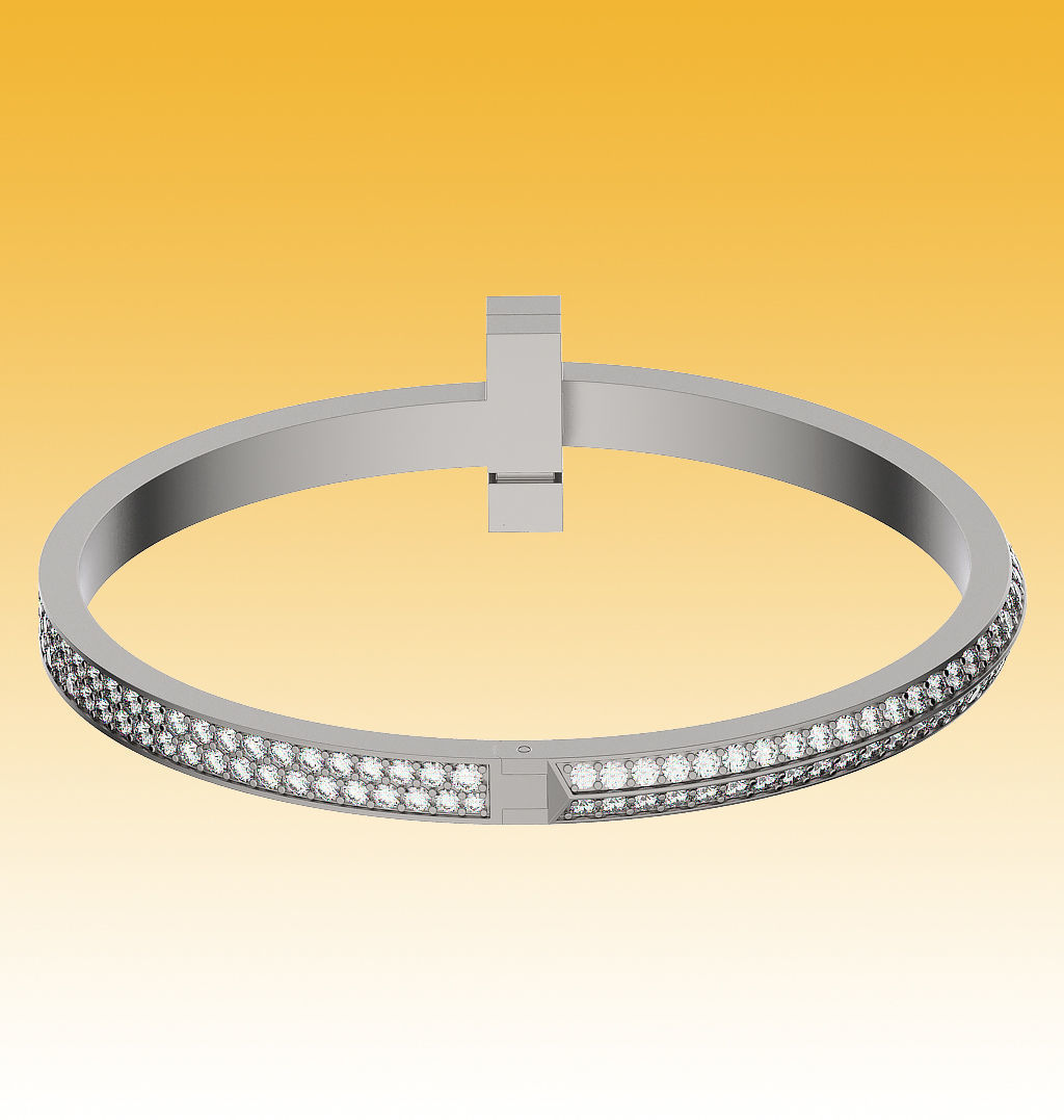 Bracelet T Wide Full 3D print model_6