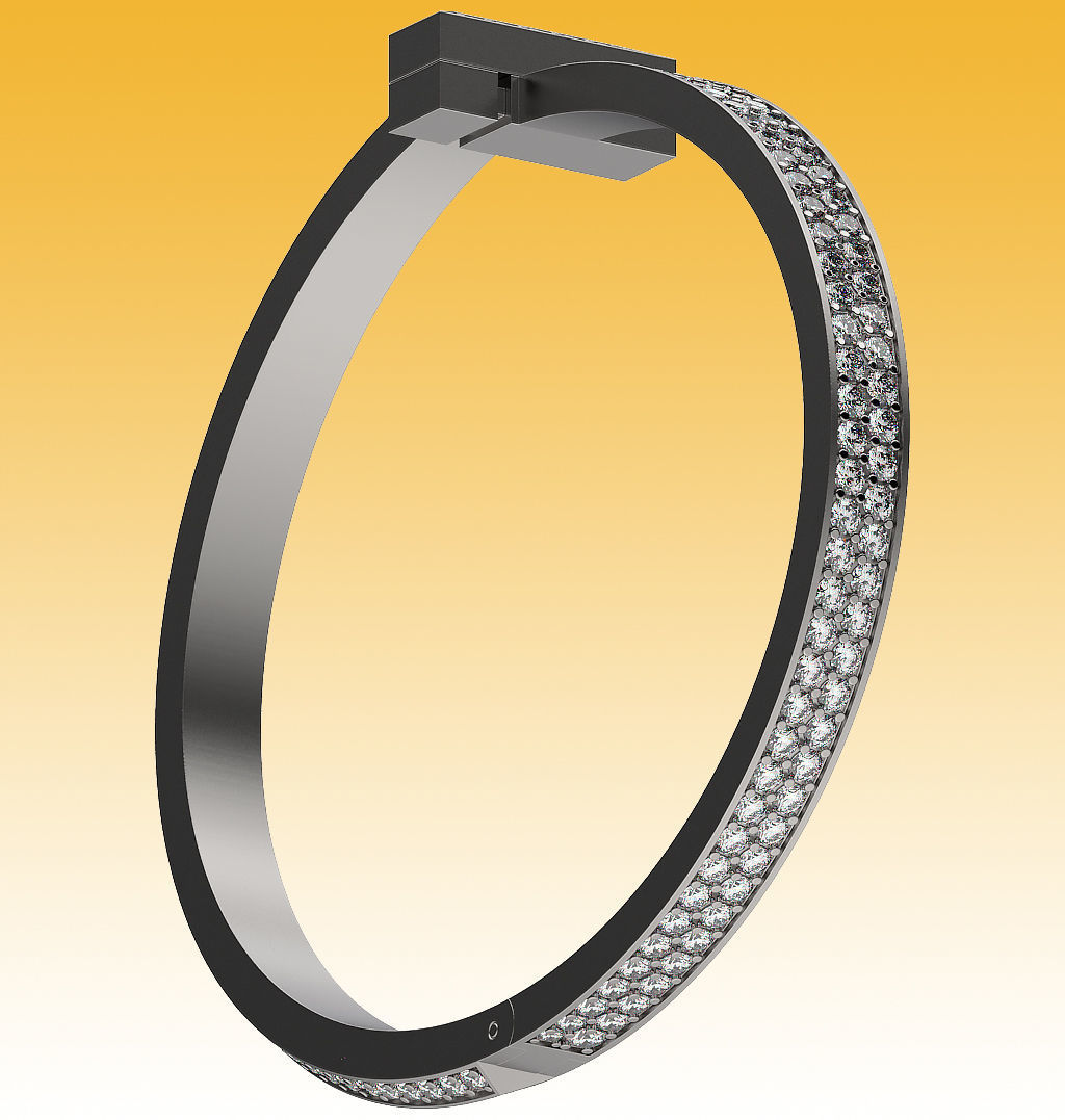 Bracelet T Wide Full 3D print model_7