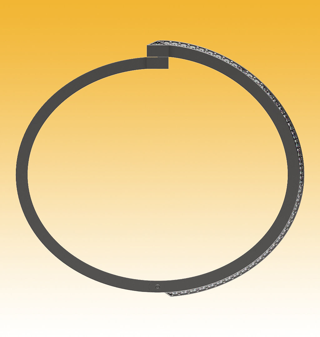 Bracelet T Wide Full 3D print model_4