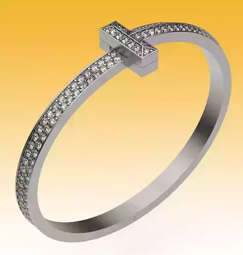 Bracelet T Wide Full 3D print model