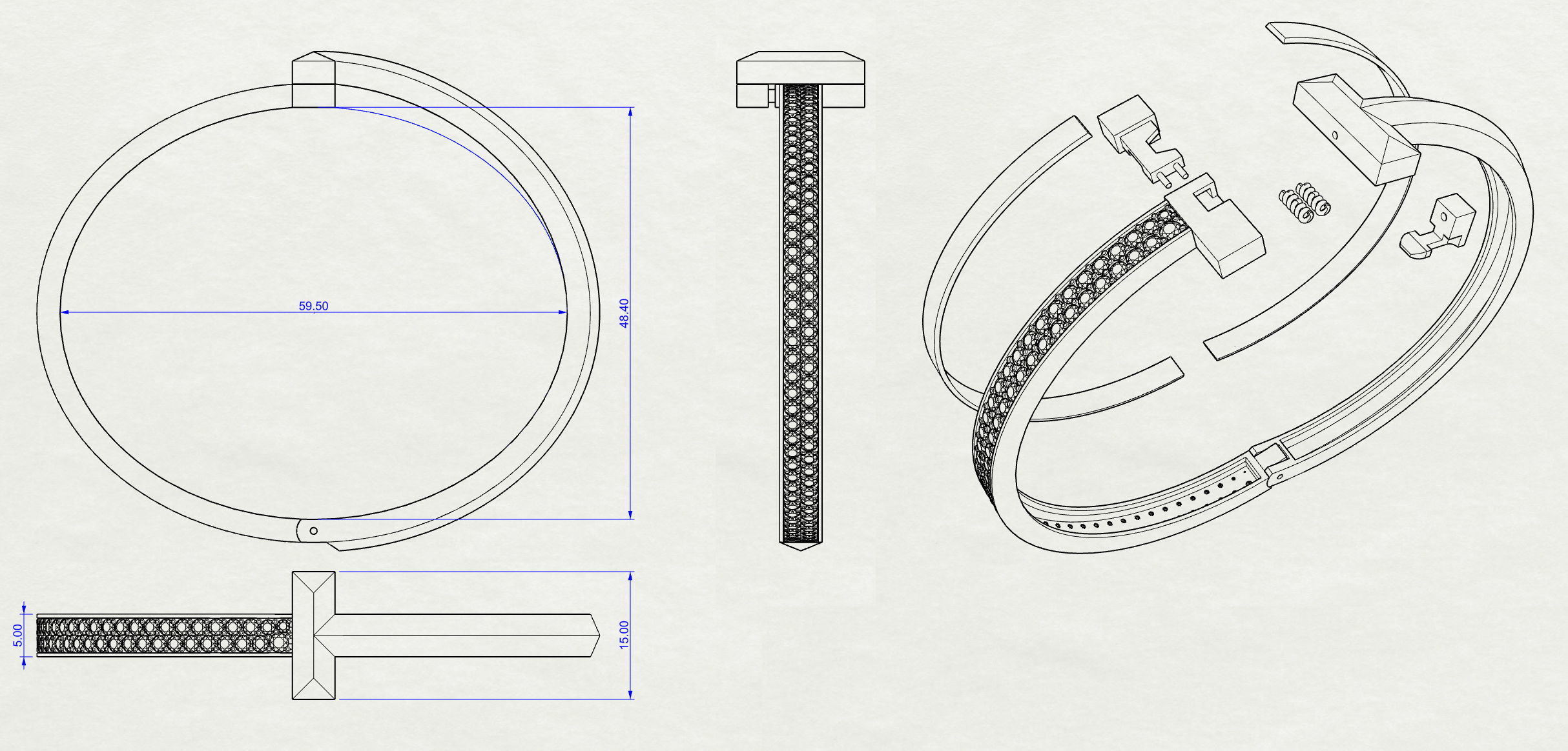 Bracelet T Wide Full 3D print model_10