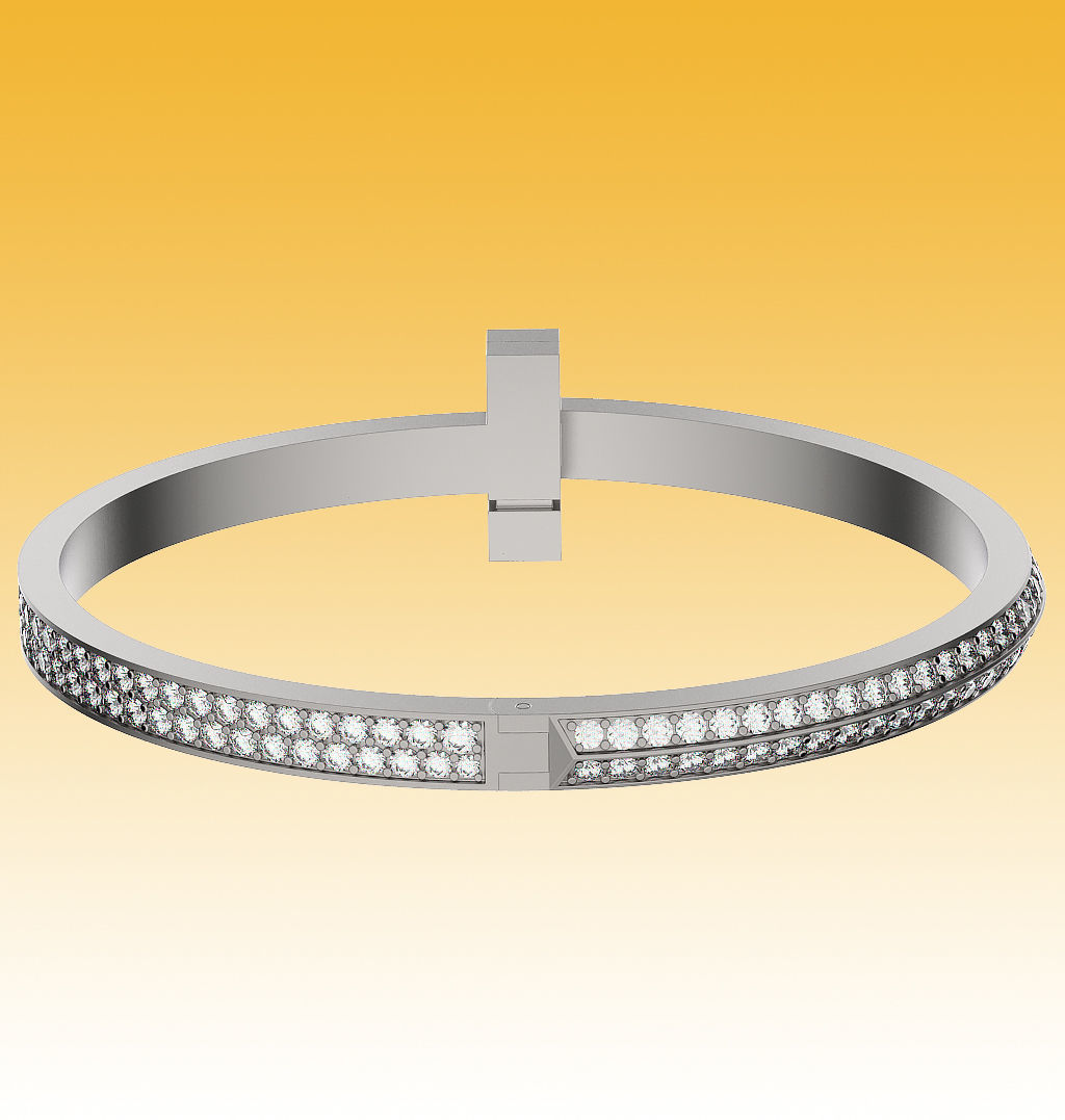 Bracelet T Wide Full 3D print model_3