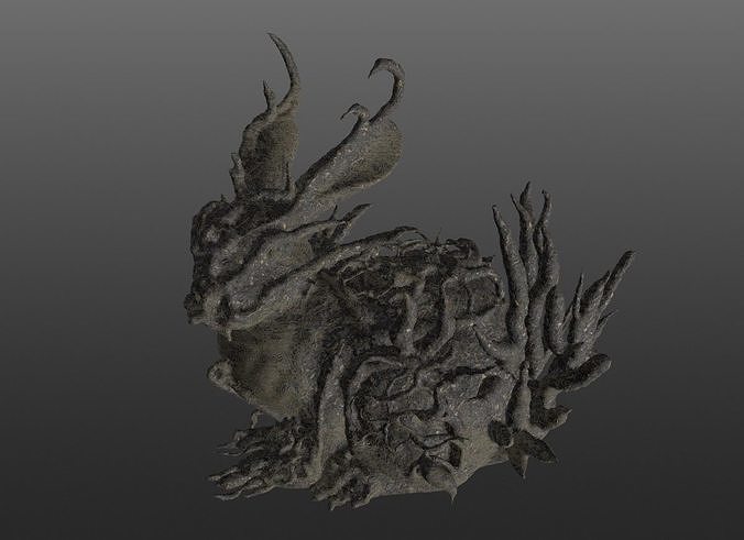 Rabtree the rigged spooky rabbit of the forest 3D model