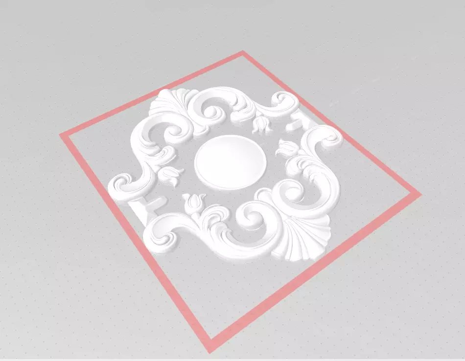 3d model furniture ornate design in shape of square Free 3D print model