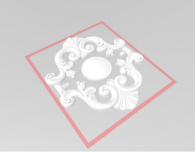 3d model furniture ornate design in shape of square Free 3D print model