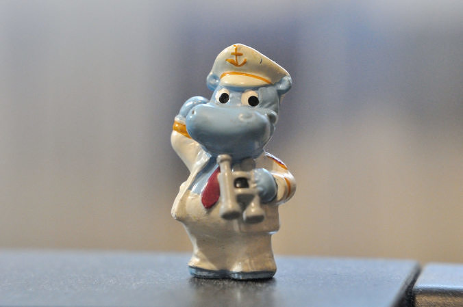 Hippo Sailor - Old Russian toy from kinder surprize 3D print model