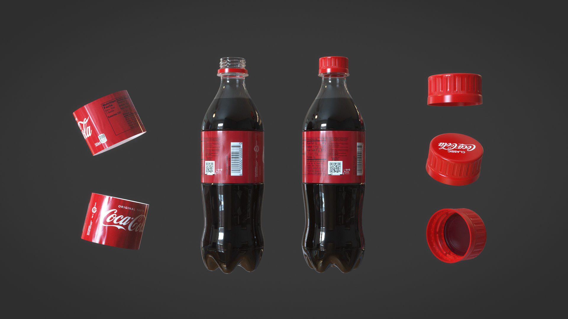 Coca Cola Bottle 3D model_4