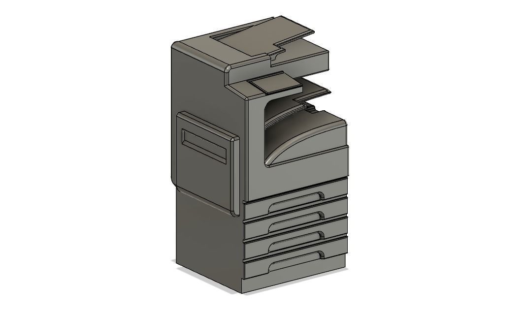 Model Railway Office Photocopier Printer 3D print model_2