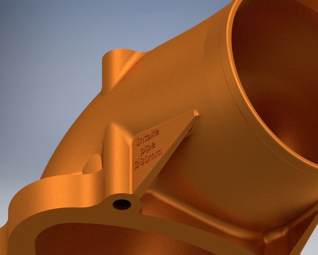 C20xe Powercap 80 mm no fitting RIGHT PIPE  3D print model_7