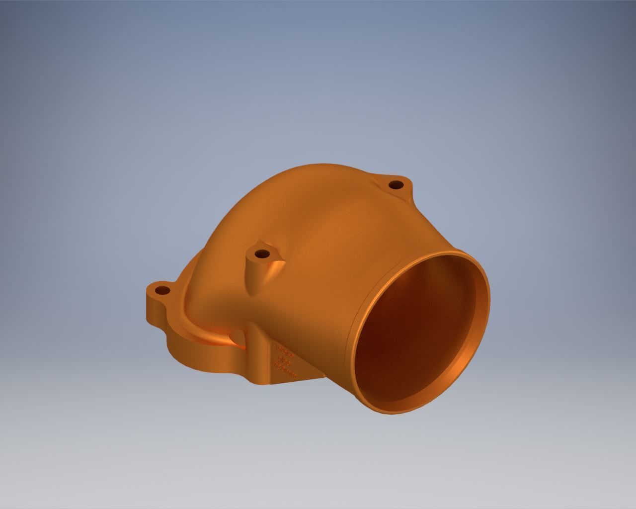 C20xe Powercap 80 mm no fitting RIGHT PIPE  3D print model_2