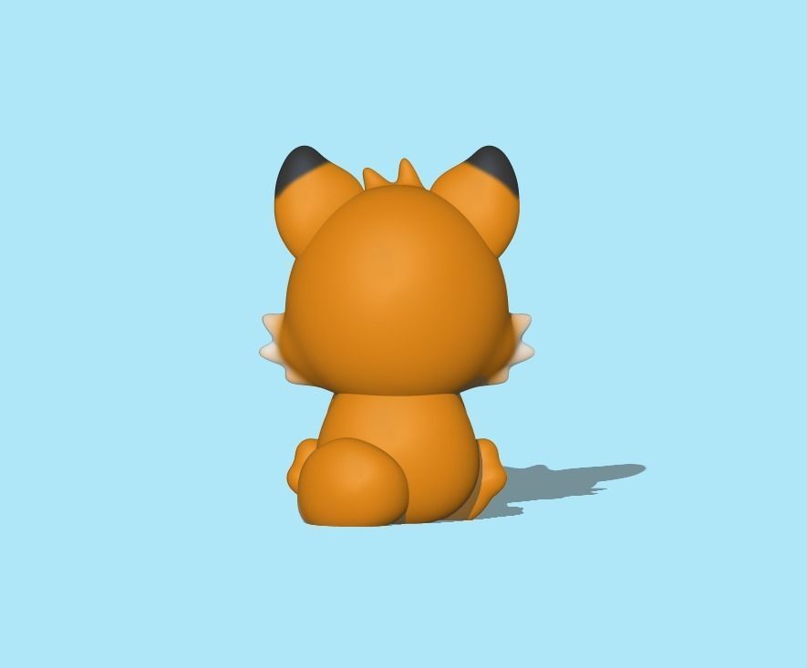 A Cute Fox to decorate and play 3D print model_2