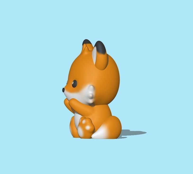 A Cute Fox to decorate and play 3D print model_1