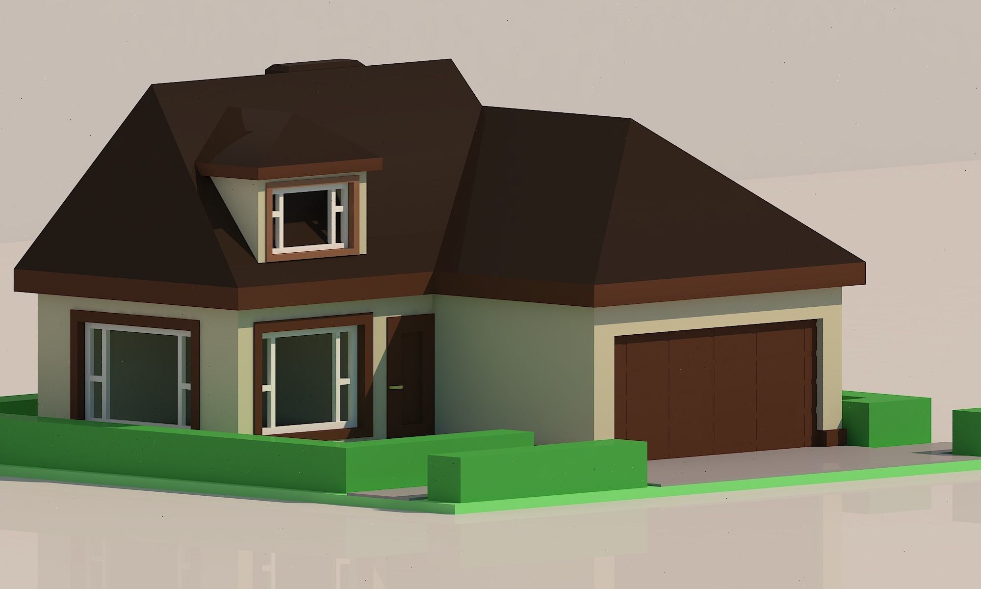 House Low-poly 3D model Low-poly 3D model in minecraft Low-poly 3D model_5