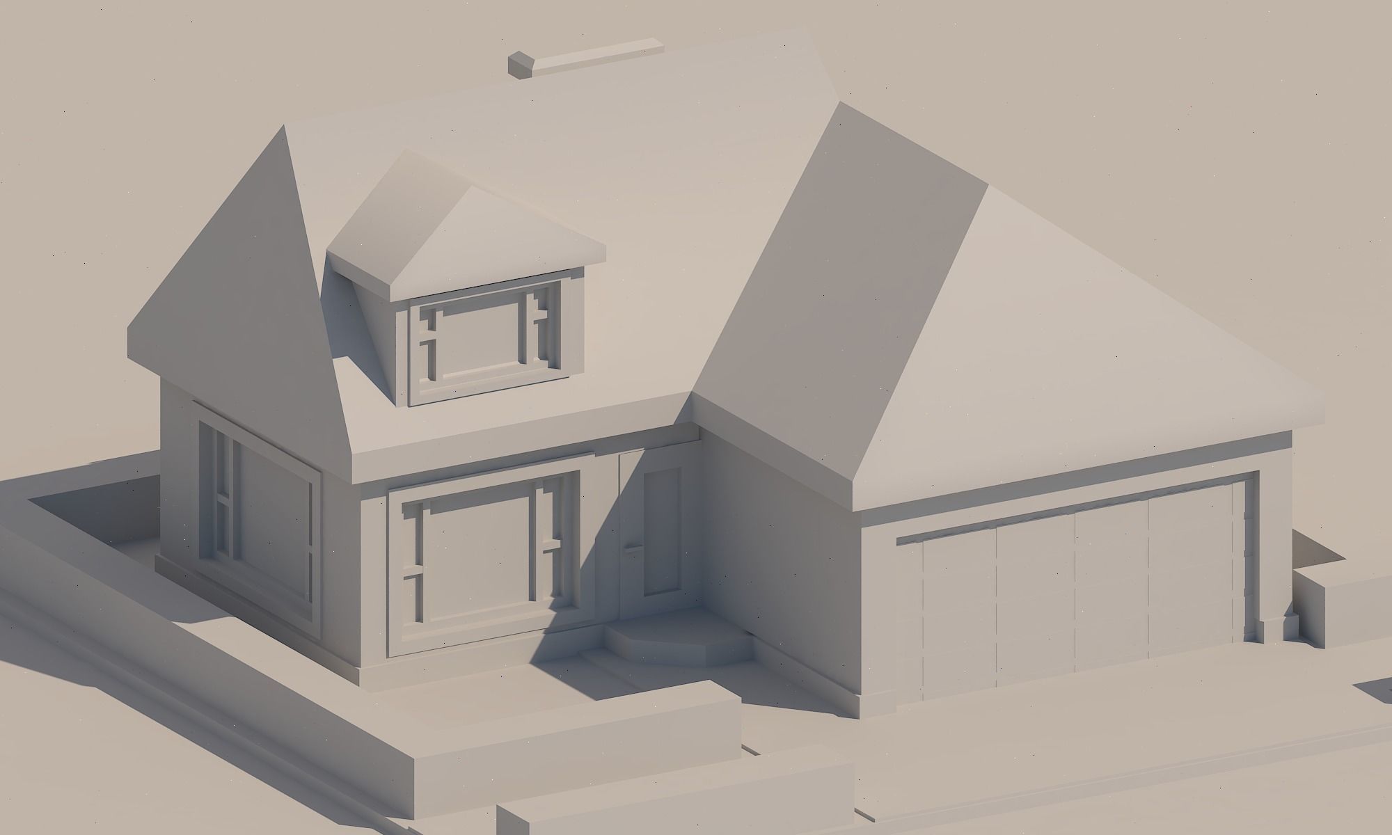 House Low-poly 3D model Low-poly 3D model in minecraft Low-poly 3D model_1