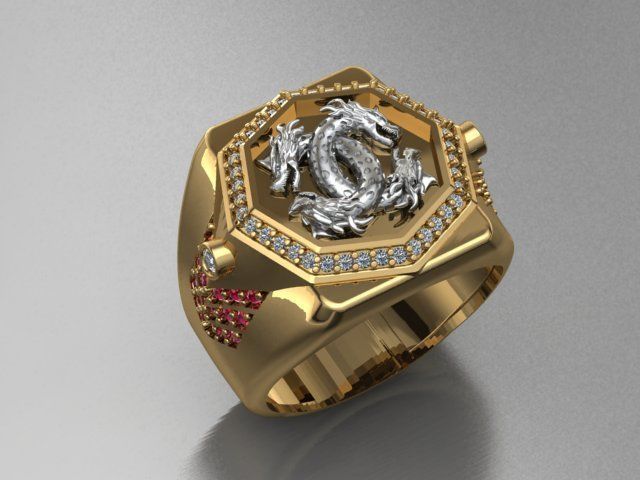 Dragon Ring 3D print model_4