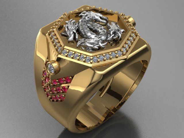 Dragon Ring 3D print model_14