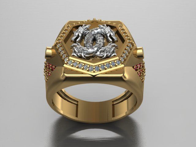 Dragon Ring 3D print model_8
