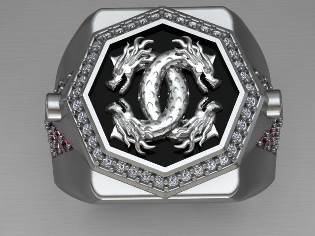 Dragon Ring 3D print model_3
