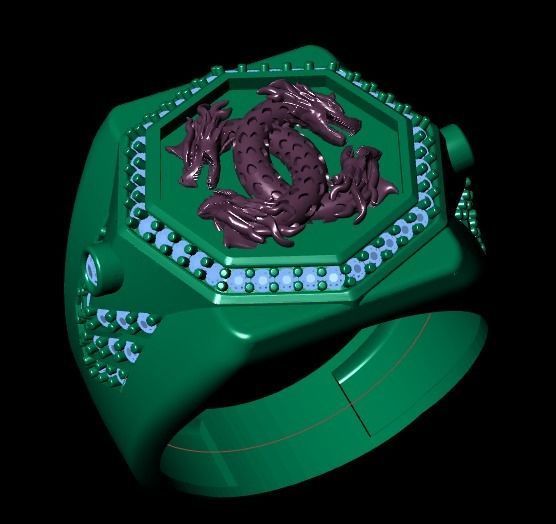 Dragon Ring 3D print model_7