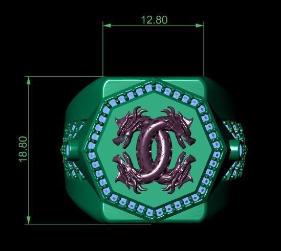 Dragon Ring 3D print model_11
