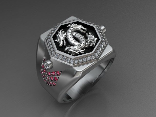 Dragon Ring 3D print model_1