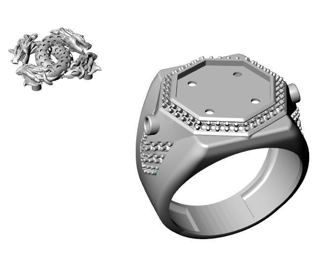 Dragon Ring 3D print model_19