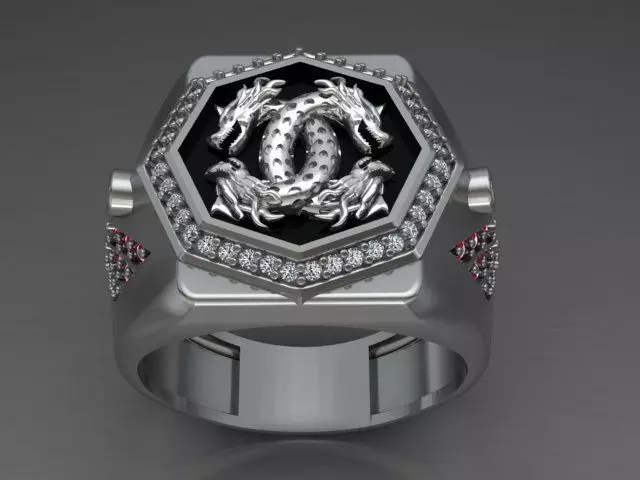 Dragon Ring 3D print model_0