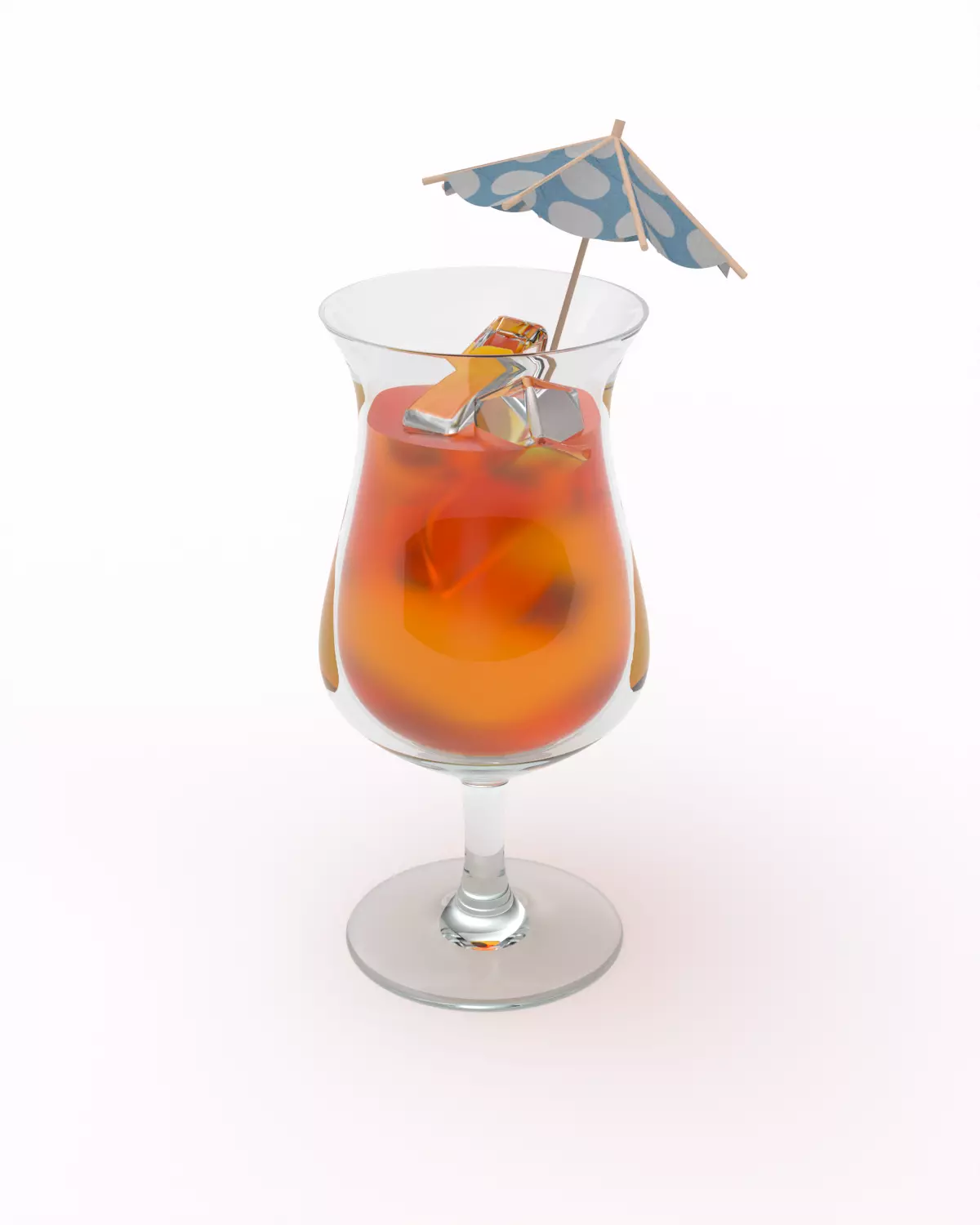 Tropical Cocktail Glass 3D model
