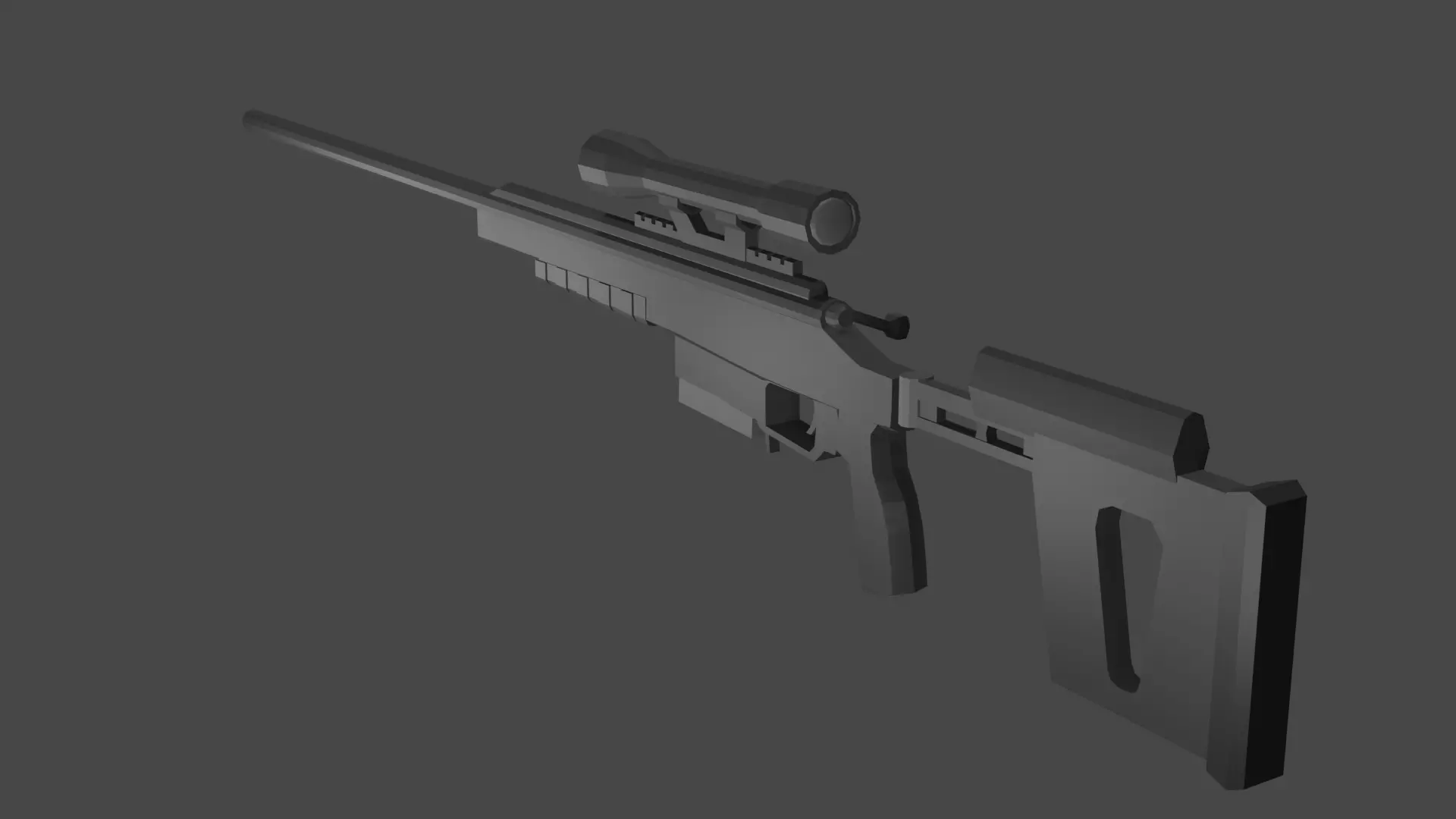Sniper rifle Free low-poly 3D model_0