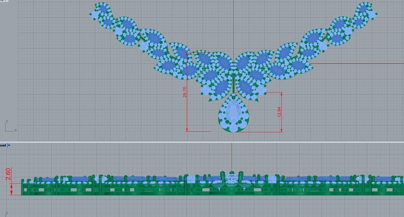 diamond necklace 141 3D print model_1