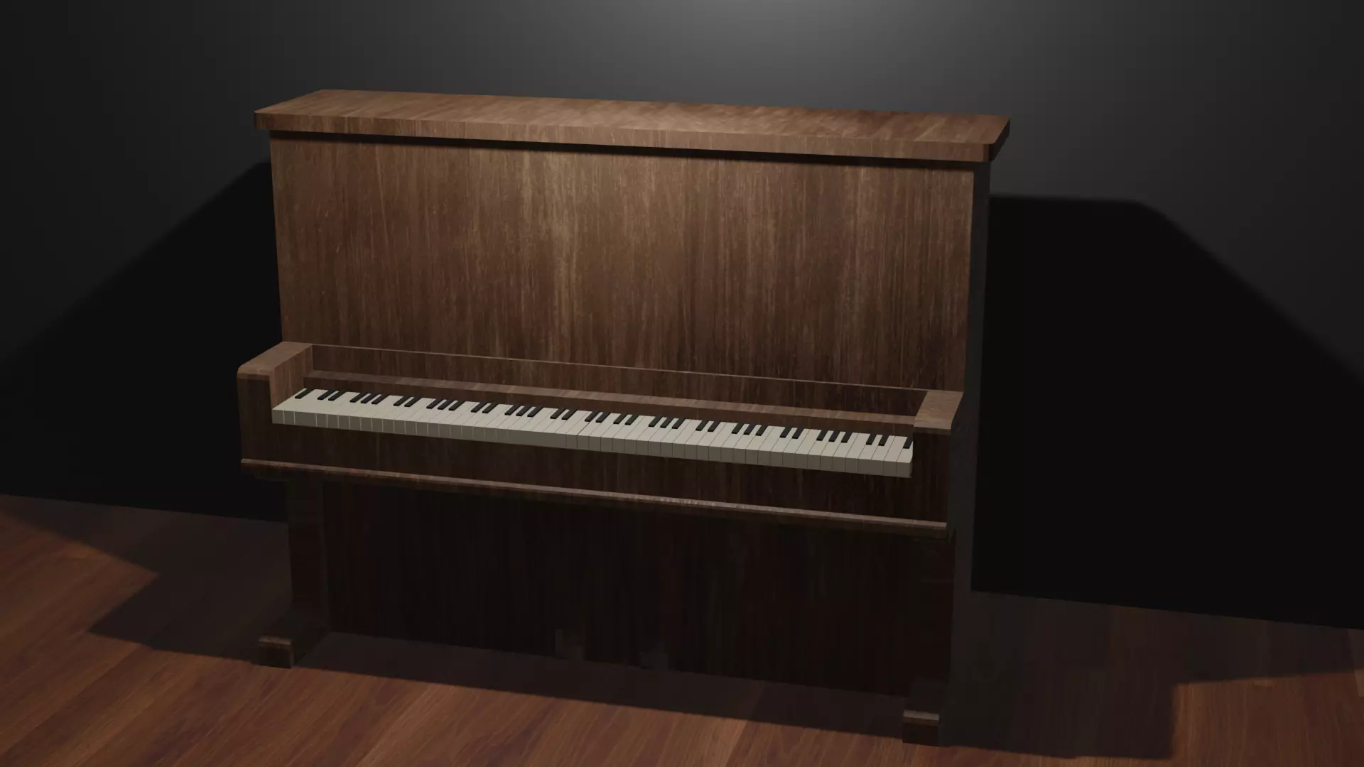 Old piano model Free 3D model