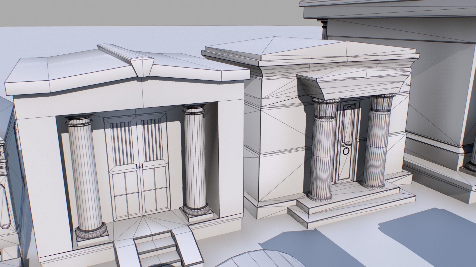 Mausoleums Tombs and Graves pack 4 Low-poly 3D model_16