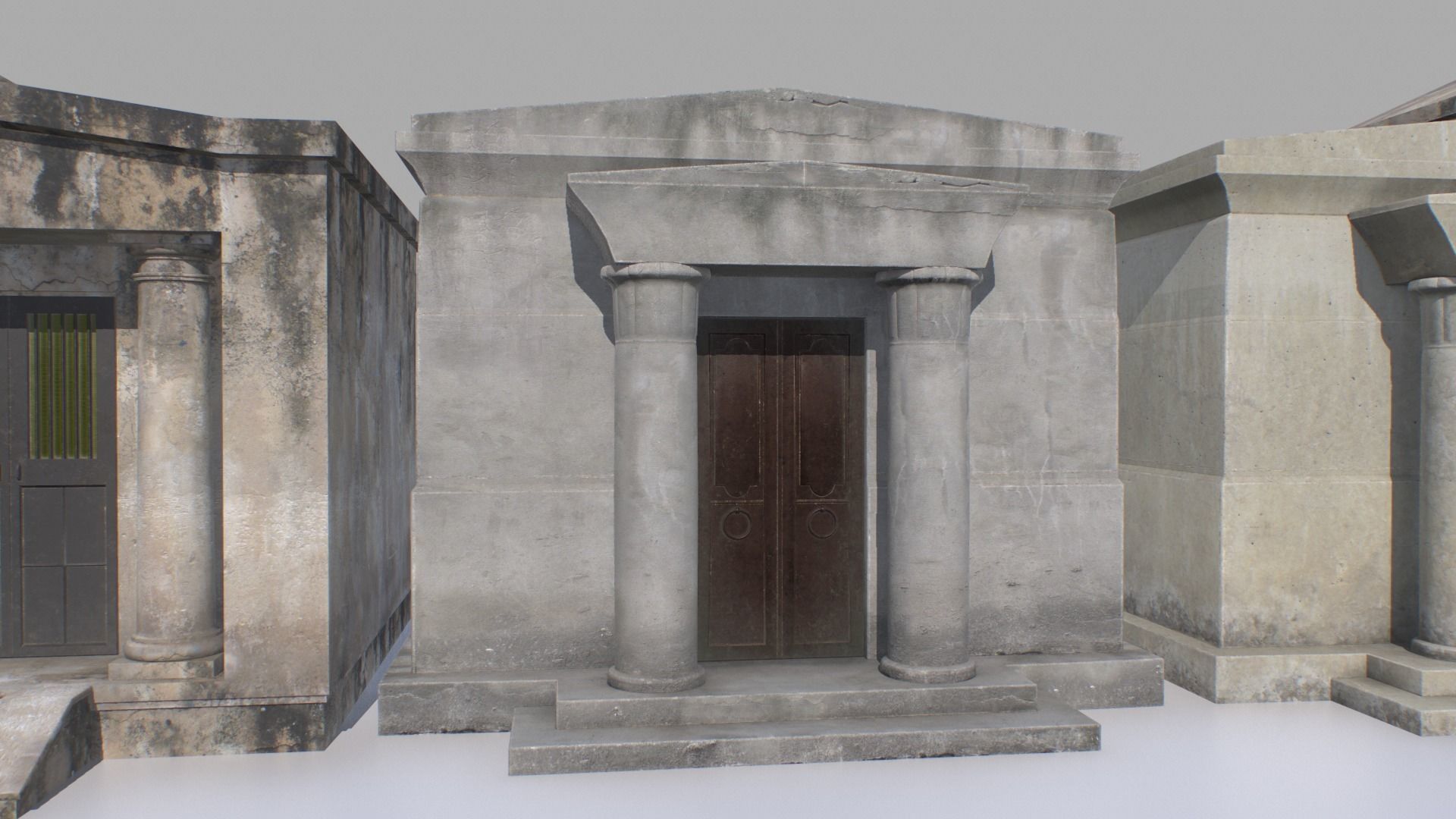 Mausoleums Tombs and Graves pack 4 Low-poly 3D model_9