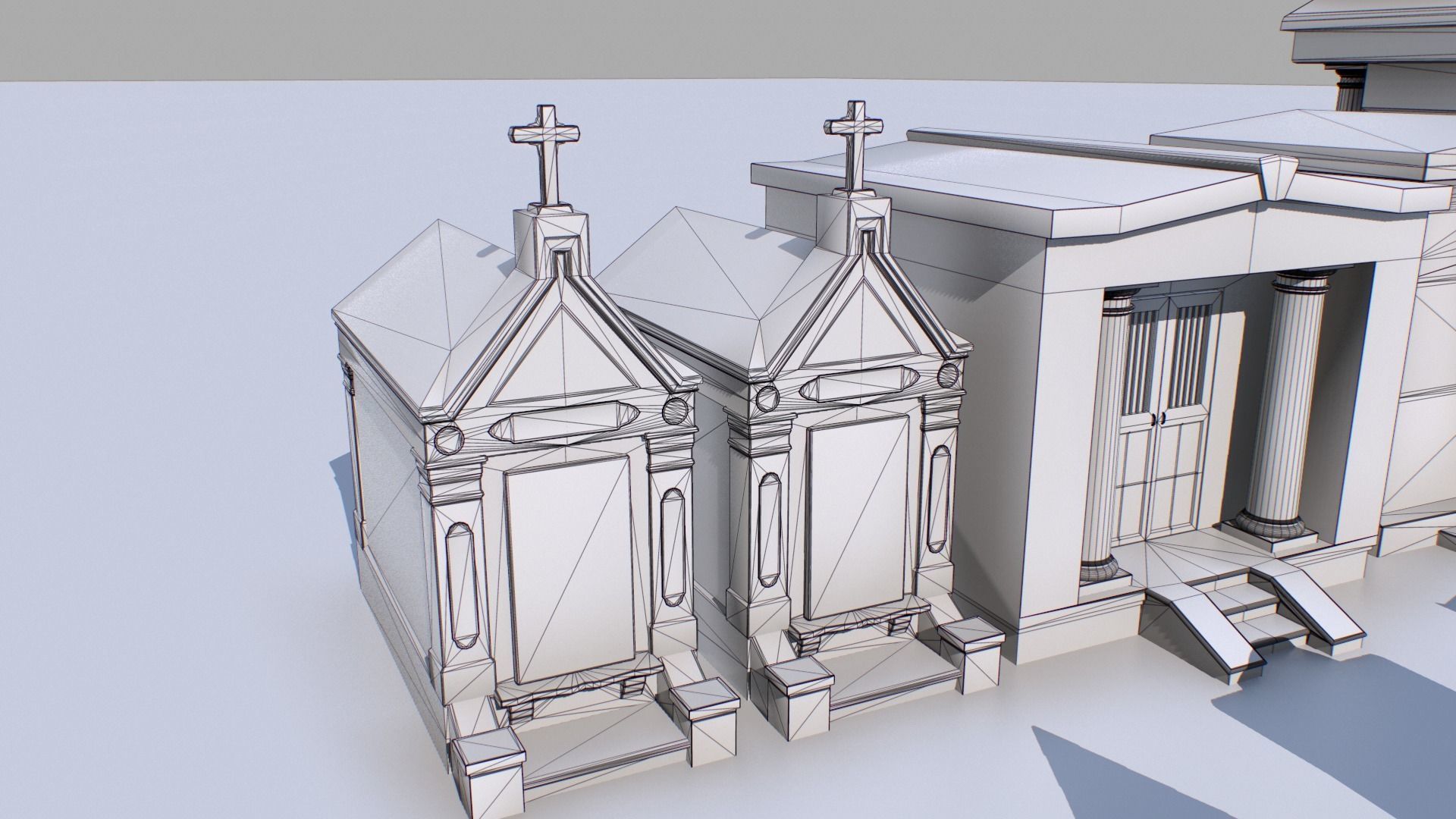 Mausoleums Tombs and Graves pack 4 Low-poly 3D model_21
