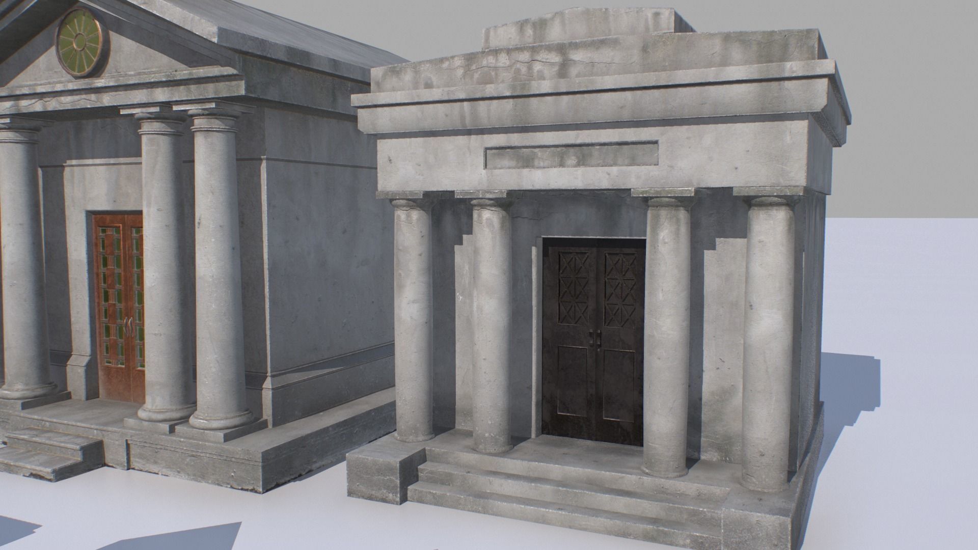 Mausoleums Tombs and Graves pack 4 Low-poly 3D model_5