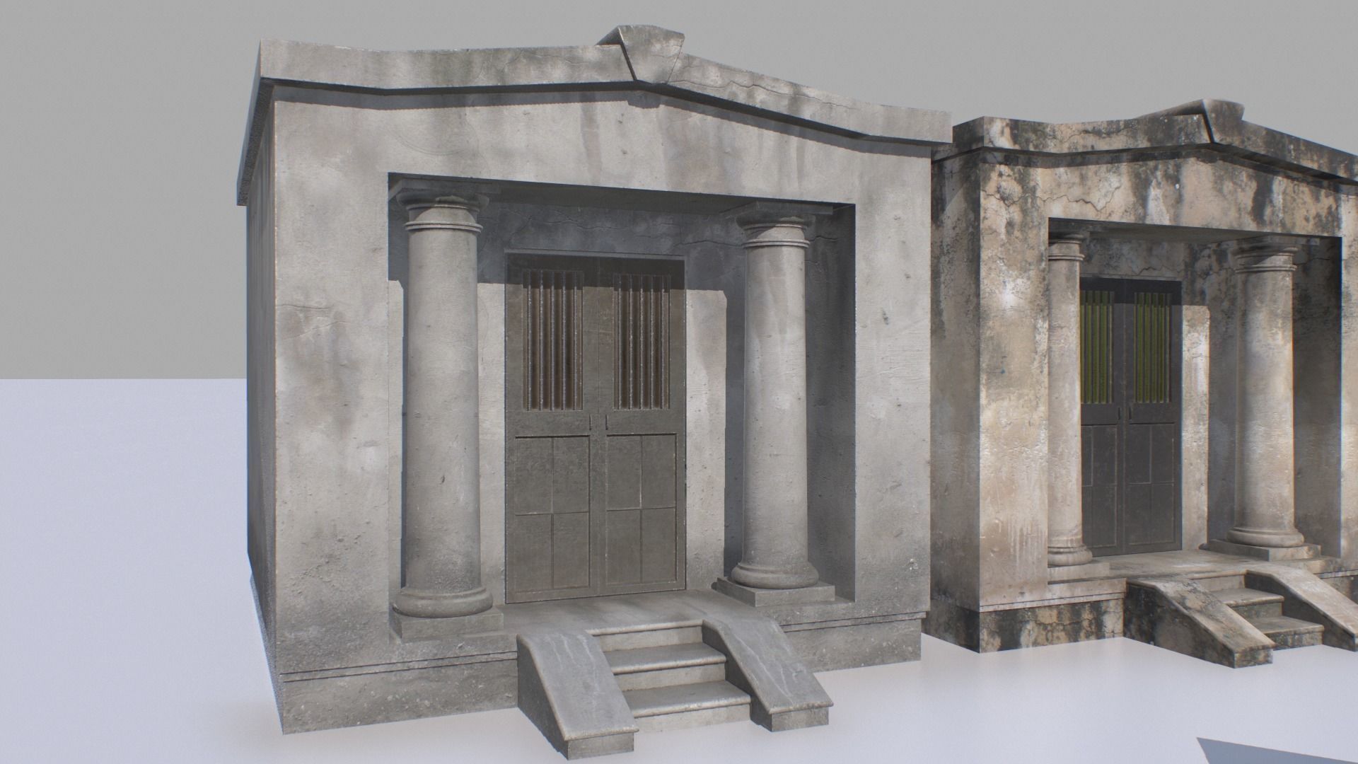 Mausoleums Tombs and Graves pack 4 Low-poly 3D model_11