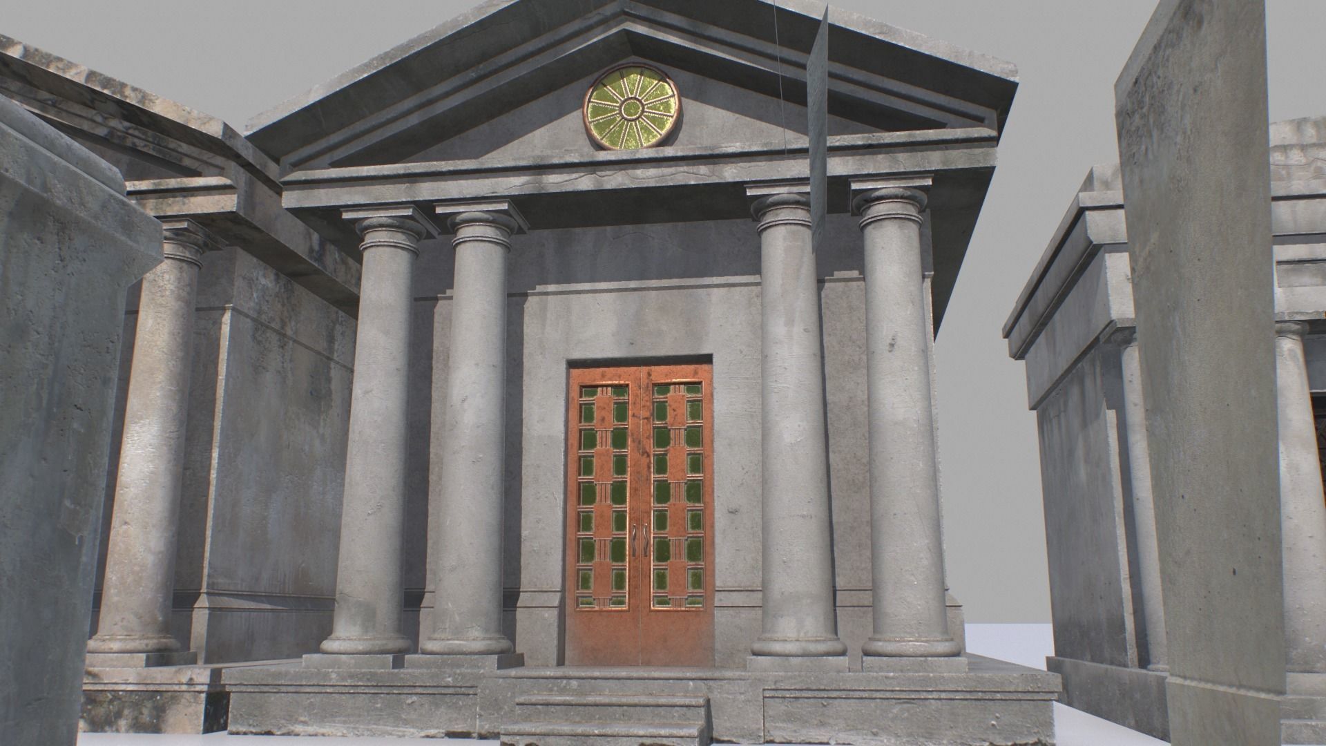 Mausoleums Tombs and Graves pack 4 Low-poly 3D model_6