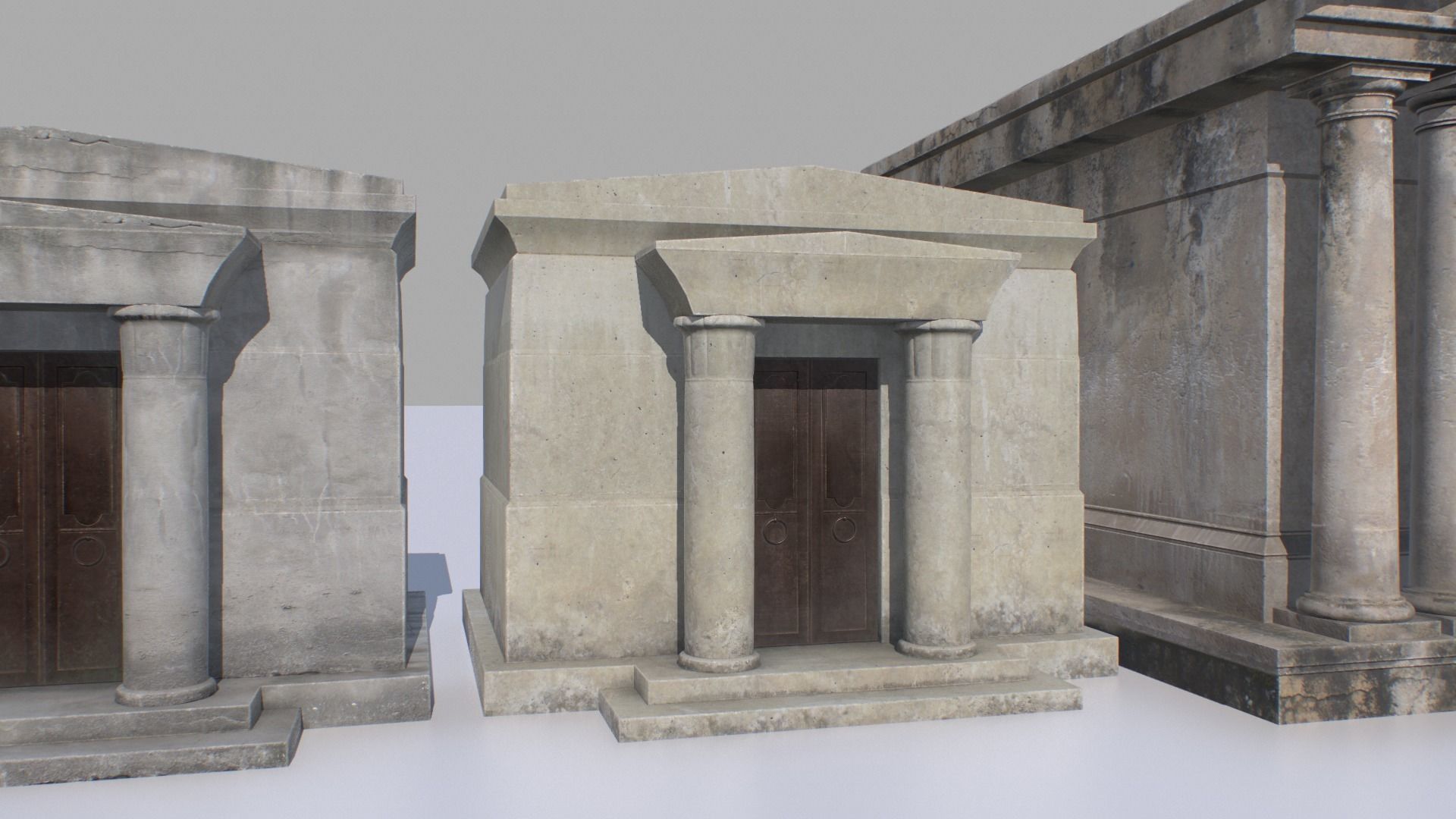 Mausoleums Tombs and Graves pack 4 Low-poly 3D model_8