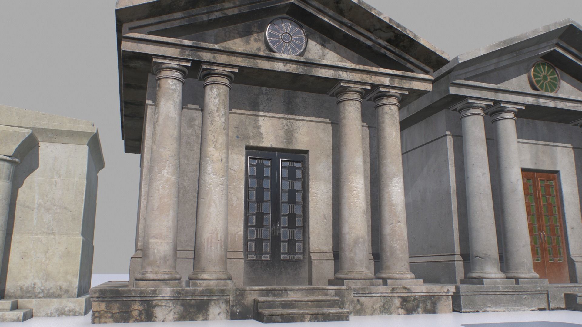 Mausoleums Tombs and Graves pack 4 Low-poly 3D model_7