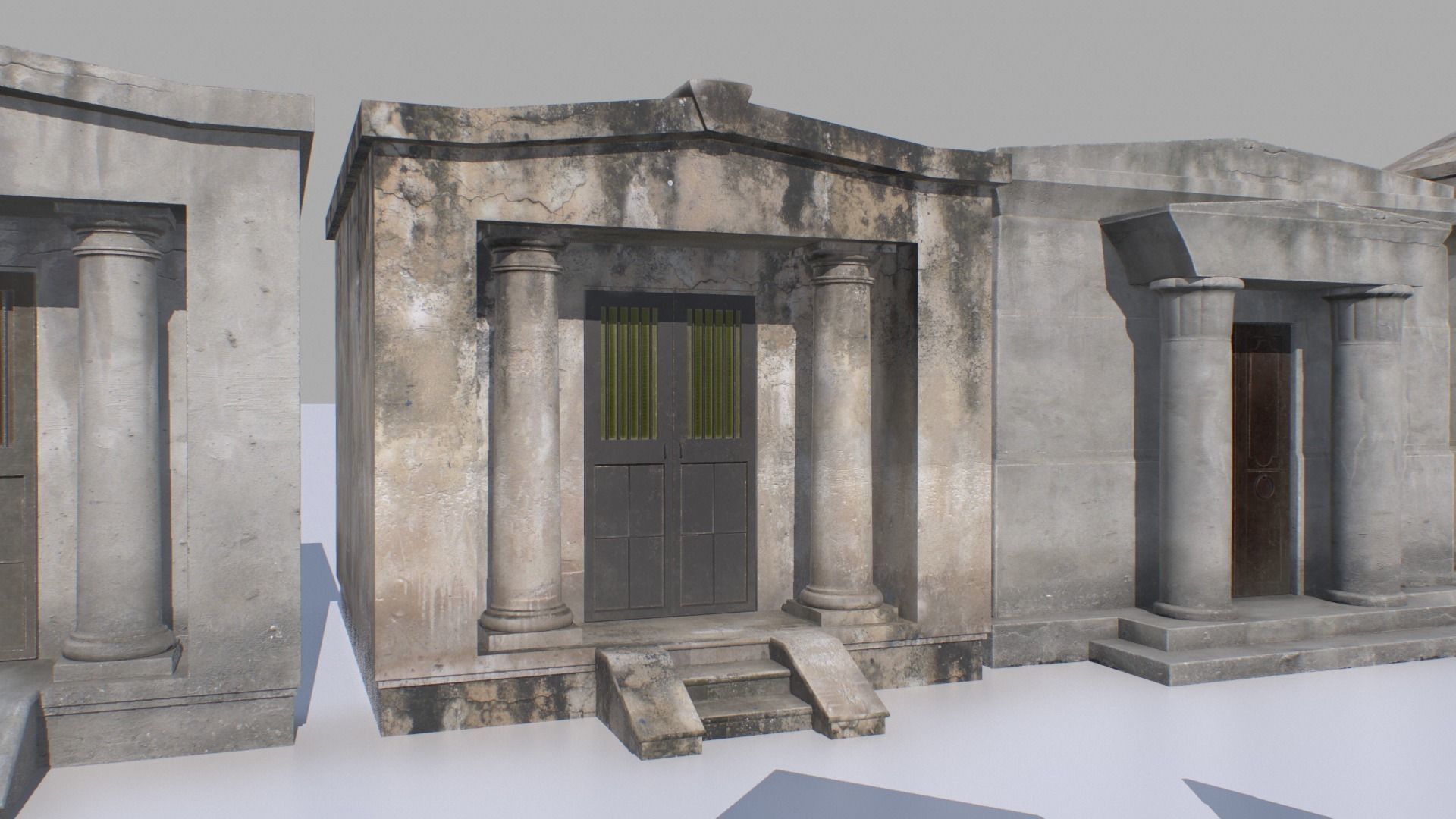 Mausoleums Tombs and Graves pack 4 Low-poly 3D model_10