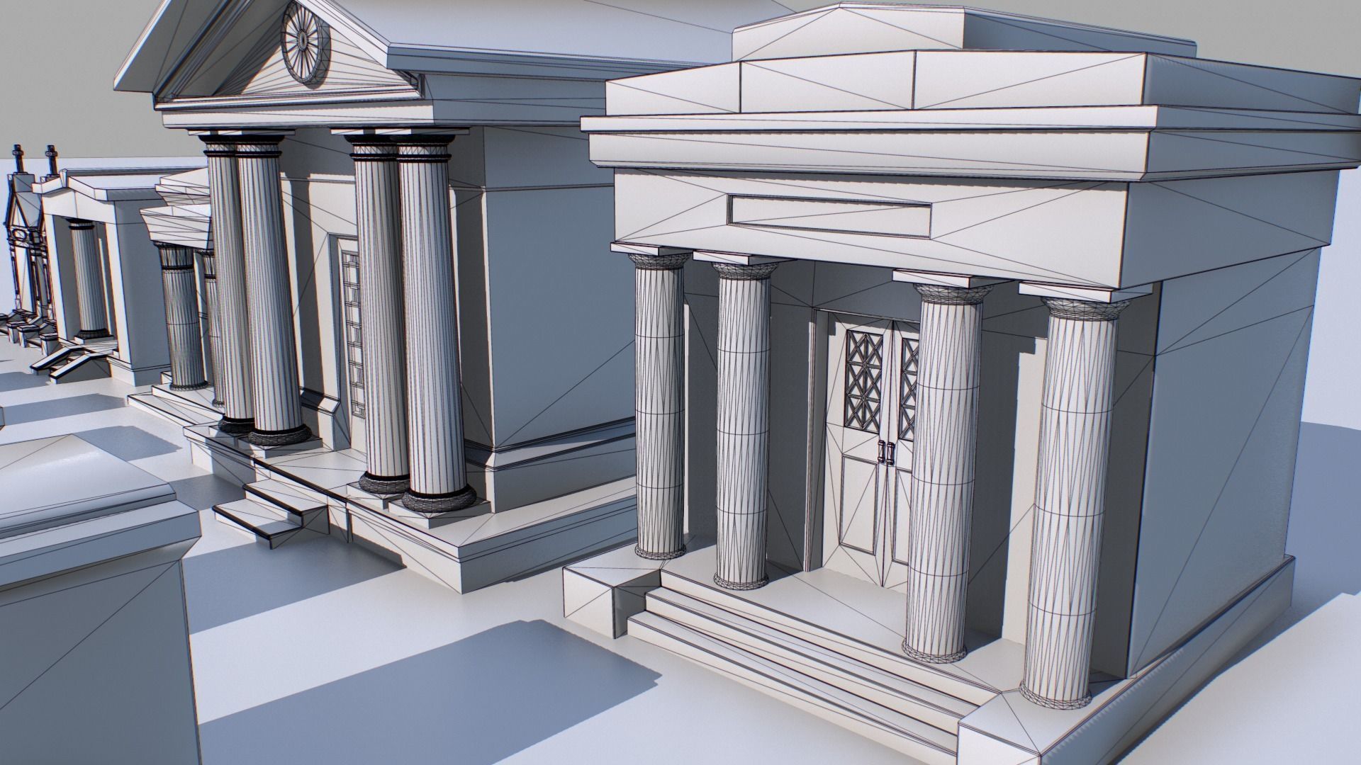 Mausoleums Tombs and Graves pack 4 Low-poly 3D model_17