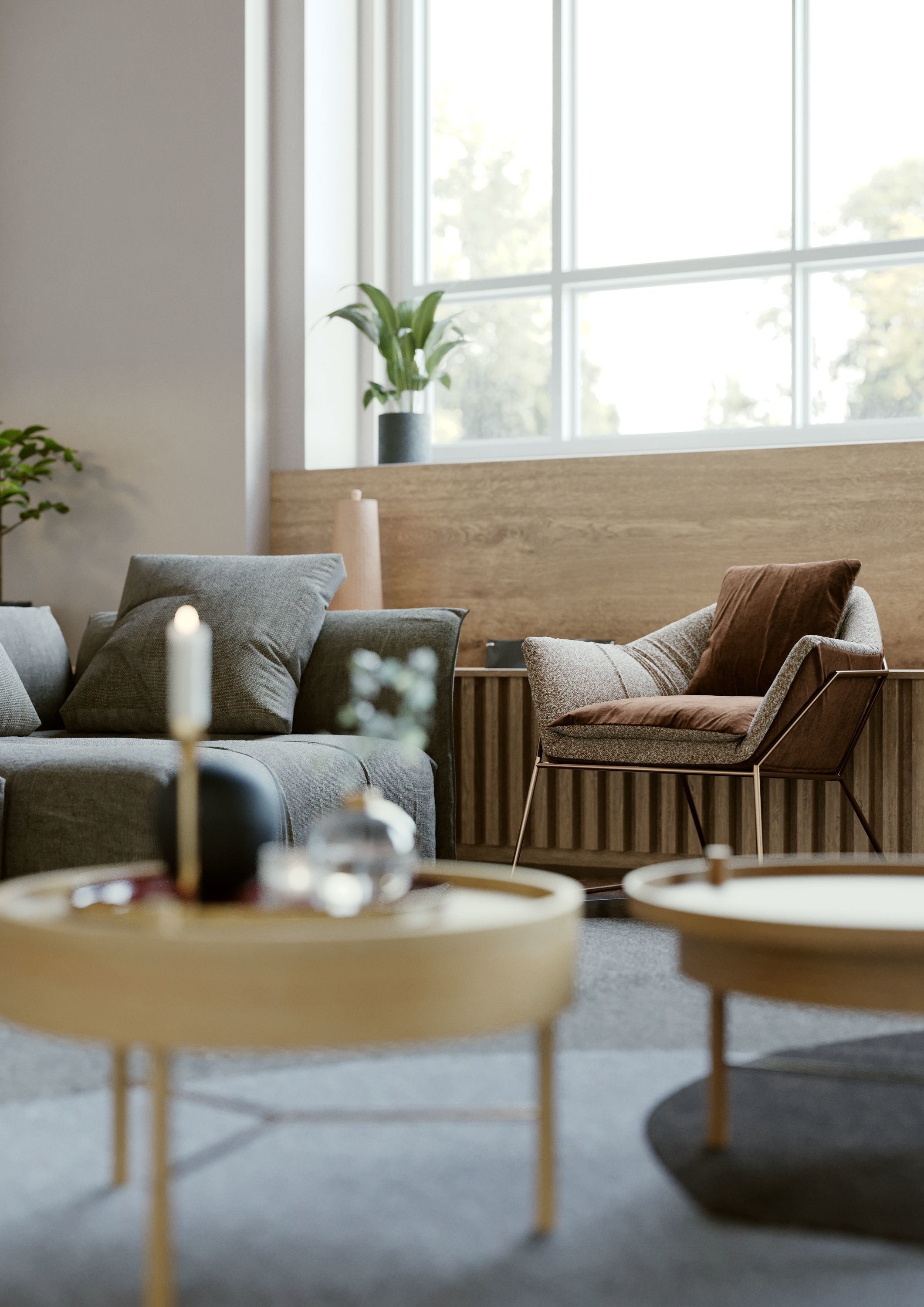Pixels and Flowers living room interior scene 3D model_4