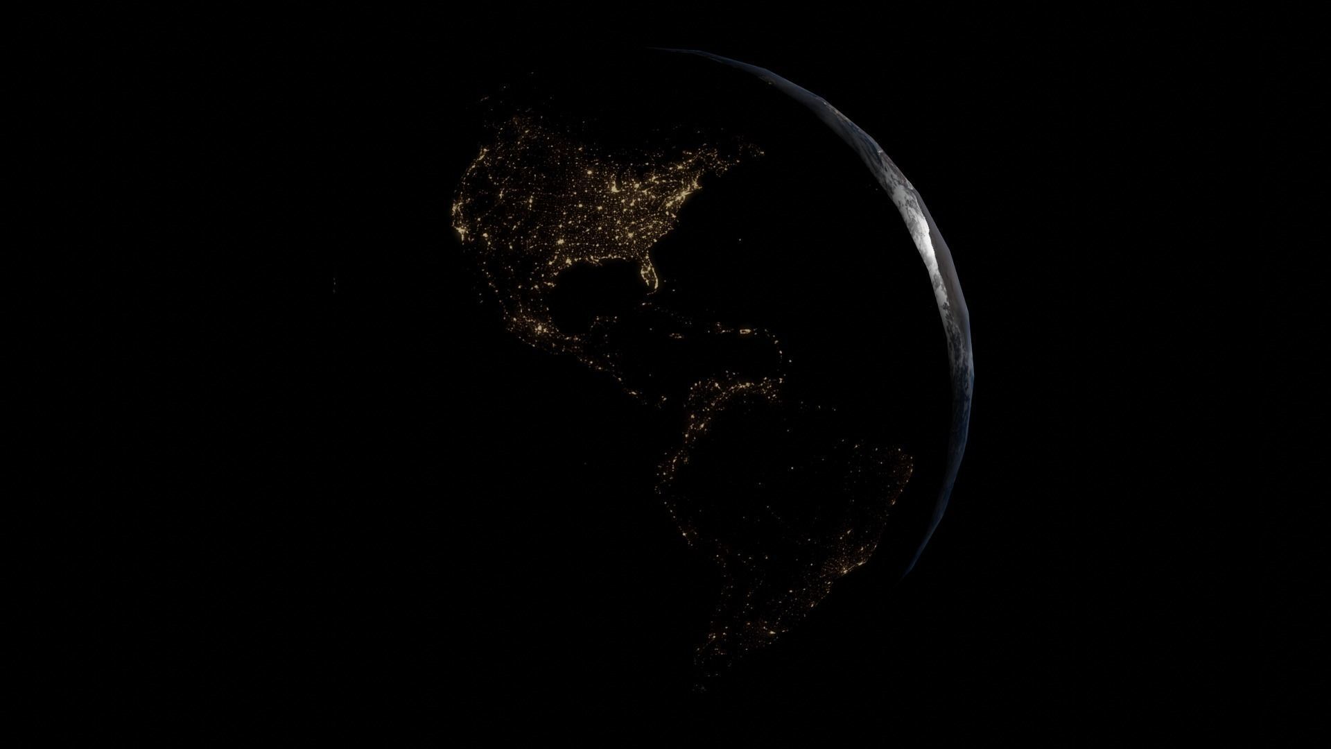 earth from space - elements furnished Free 3D model_2