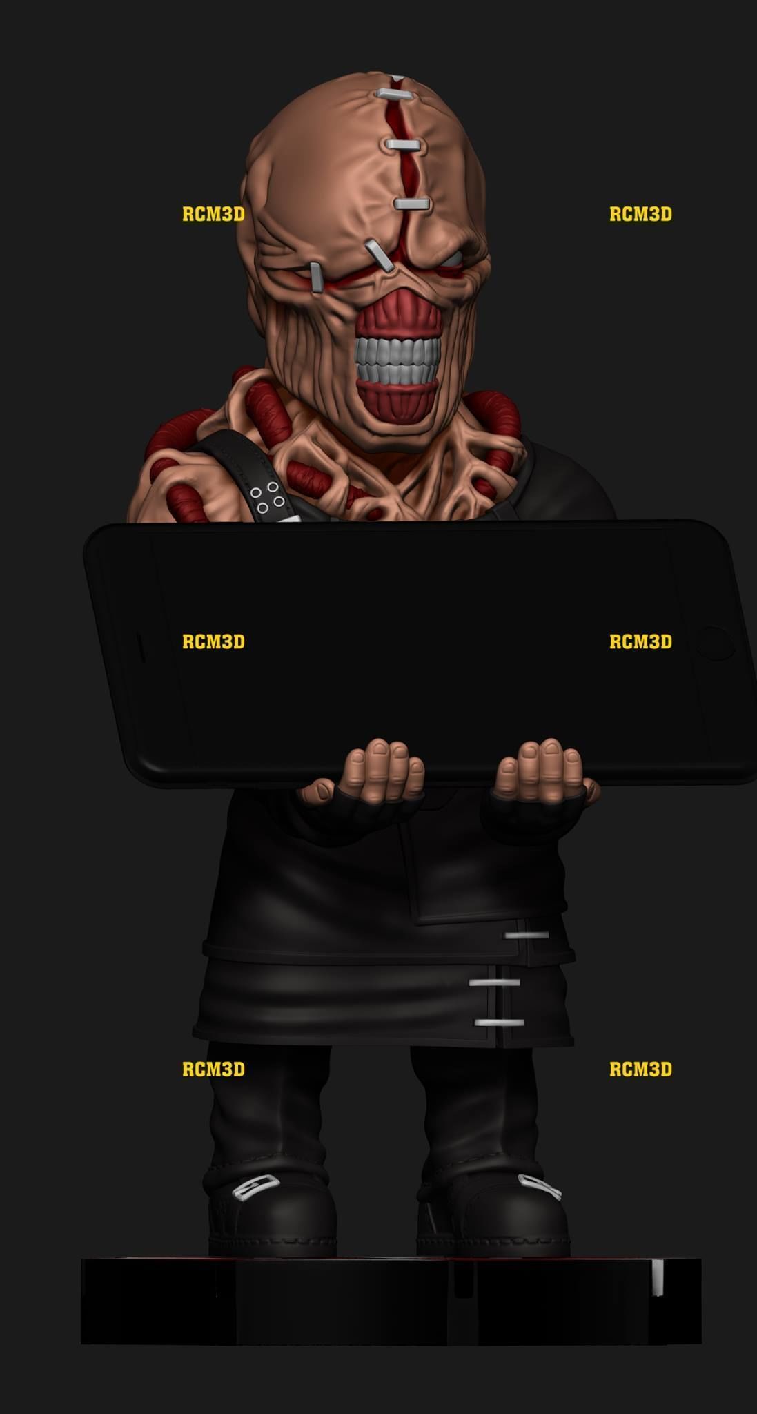 Nemesis Resident Evil cellphone and joystick holder  3D print model_1