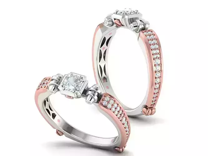 MENS HITECH RING  OWN DESIGN SIGNET RING 3dmodel 