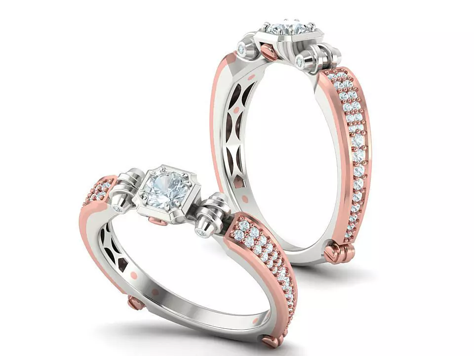 MENS HITECH RING OWN DESIGN SIGNET RING 3dmodel 3D print model