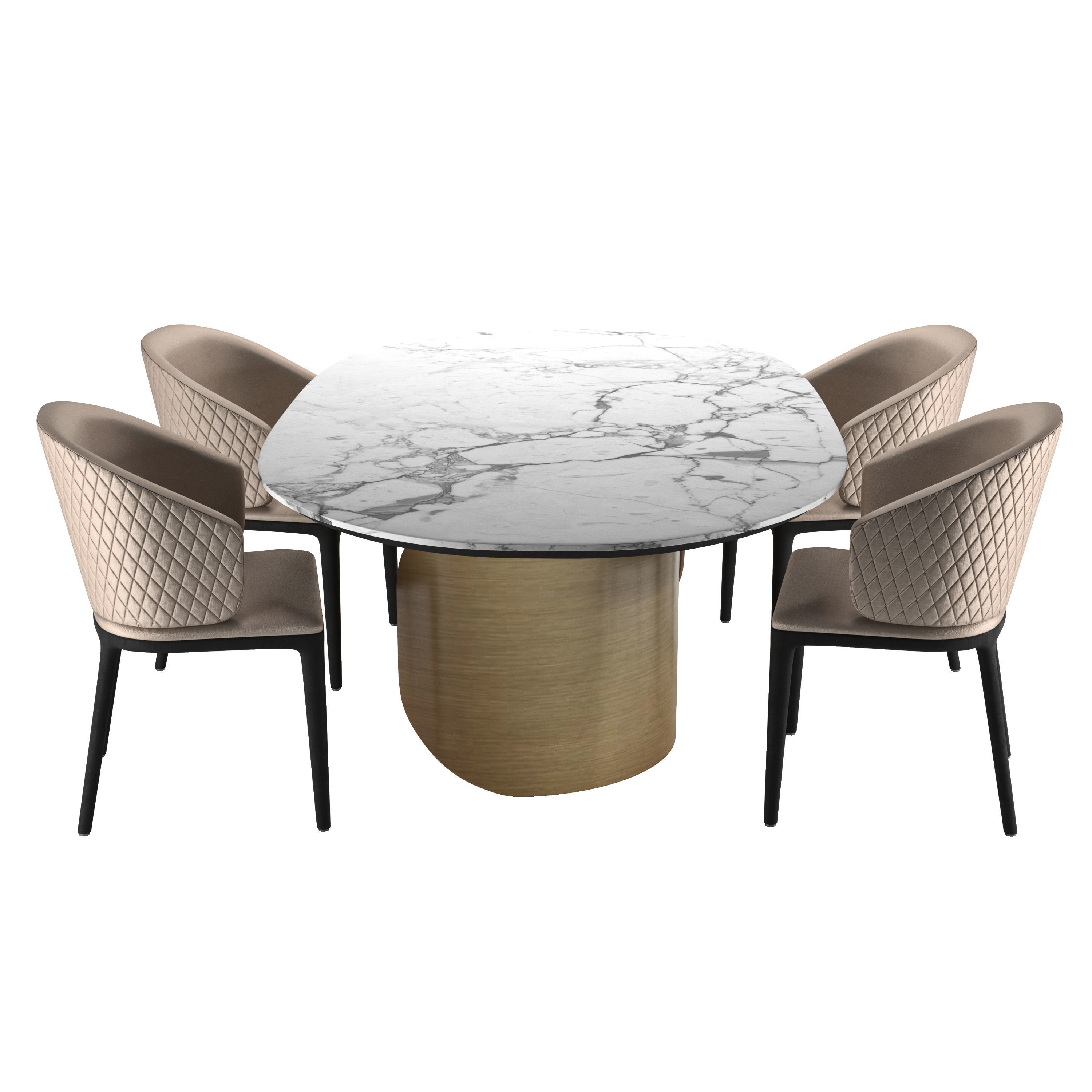 opera dining table  3D model_2