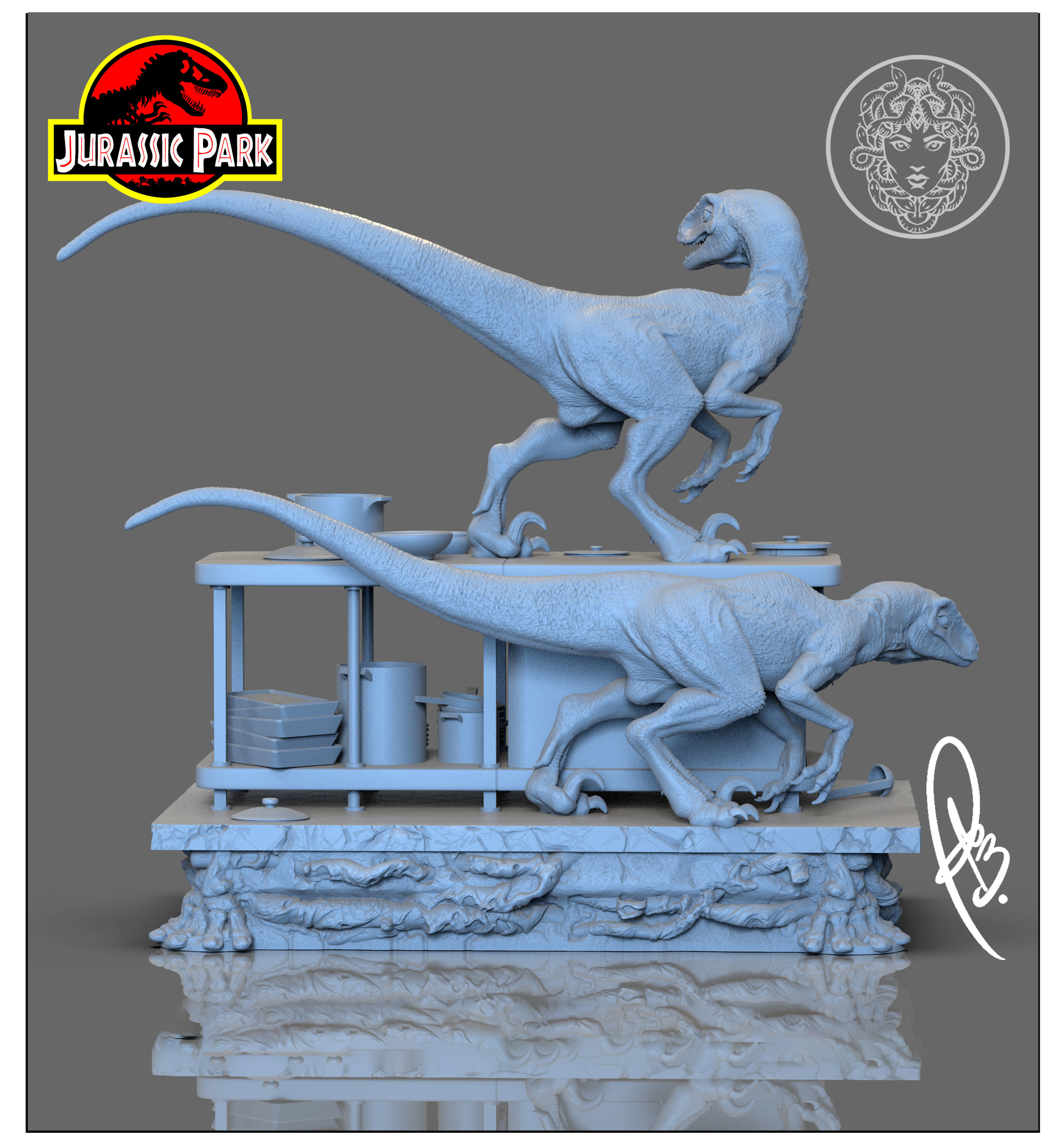 JURASSIC PARK  SCENE KITCHEN BY CREATIVE GEEK MB 3D print model_14