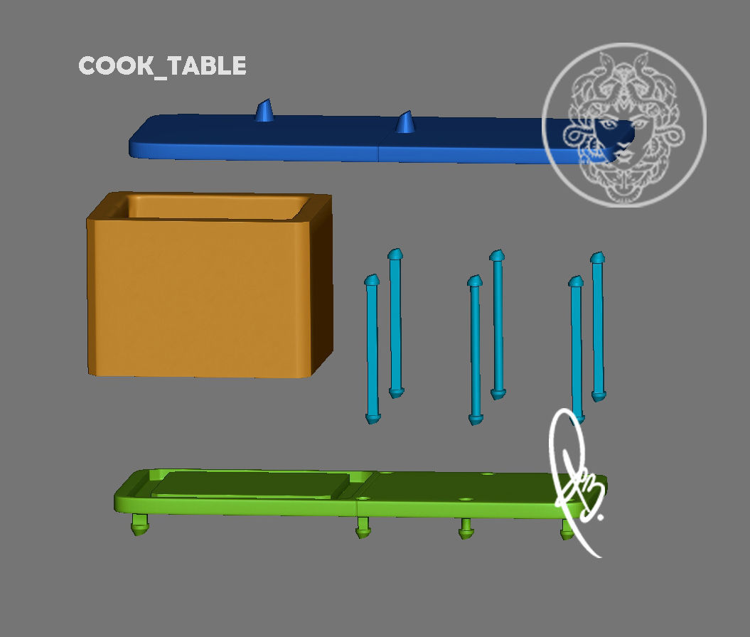 JURASSIC PARK  SCENE KITCHEN BY CREATIVE GEEK MB 3D print model_11