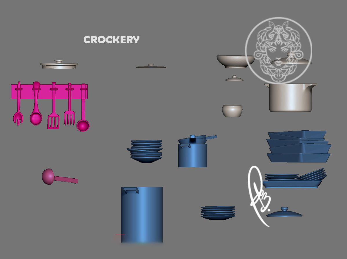 JURASSIC PARK  SCENE KITCHEN BY CREATIVE GEEK MB 3D print model_12